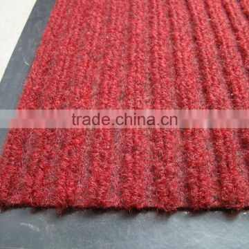 Non-woven jacquard carpet for rolls with PVC backing