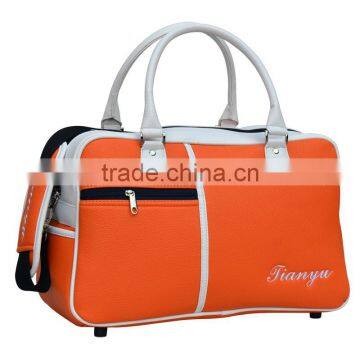top quality orange golf clothes bag/sky yu ha fancy golf clothes shoesbag/fancy golf bag