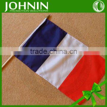 Factory directly kinds of sizes cheap polyester silk screen printing sticker french flag