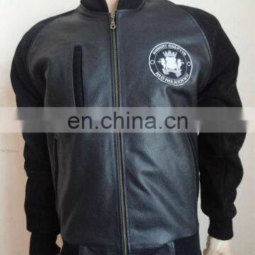 High Quality Leather Jacket body with Suede Leather Sleeves