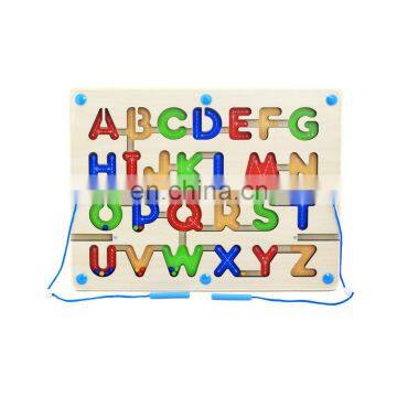 High Quality Montessori Toys Solid Wooden Alphabet board For Kids