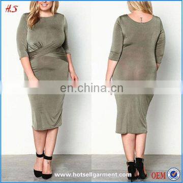 Fashion Xxxxl Womens Wrap Front Dress Silky Wholesale Plus Size Women Clothing