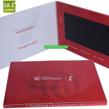 Customised printed video brochure preloaded with content supplied