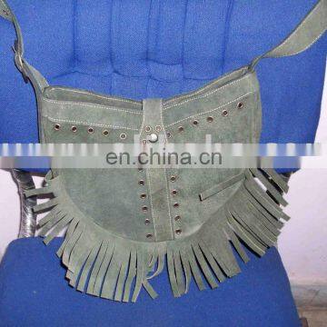 new design ladies suede riding bag