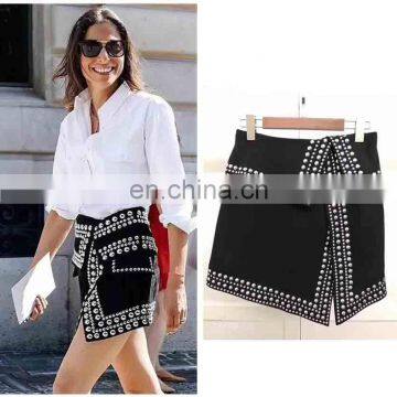 Fashion A-line Asymmetrical Skirt High Waist Mini Skirts For Women Wholesale