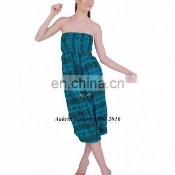 Jumpsuit Harem Pants Indian Om Print indian harem pants cotton printed