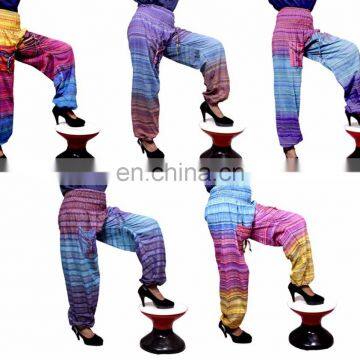 Tie dye Harem Alibaba Afghani Woman's Baggy Harem Pants cotton Fabric Aladdin elastic pant cotton gypsy yoga pants Trouser pant