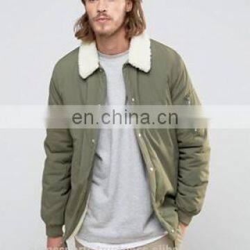 Coach Jackets - New Custom Wholesale Black Mens Cotton Bomber Jacket Coaches Jackets photo-3