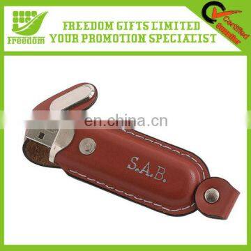 Logo Design Custom Leather USB Flash Drive