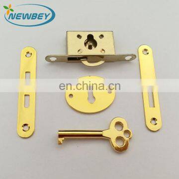 Gold Color Wooden Jewerlry Box Lock Wooden Case Lock In Five Set photo-2