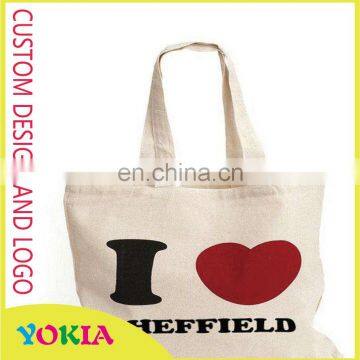 New arrival customized long handled cotton canvas bag