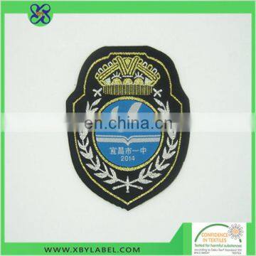 High quality sew on patches school uniform badge