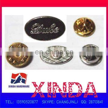 16 x 10mm metal alloy emblem badge with butterfly pin