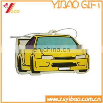 Custom cheapest car shaped paper air freshener / hanging car air freshener