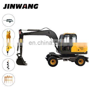 Engineering Used 7 Ton 8 Ton Wheel Type Tyre Excavator for Construction photo-2