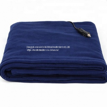 DC12 / 24V 100% polyester  electric heated blanket for camping and travel