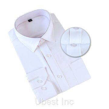 Mens Shirt White Blouse Tops Long Sleeve Formal Office Shirt photo-4