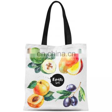 colored printed digital printing 12oz cotton canvas tote bag cotton canvas shoulder tote bag with custom printed logo