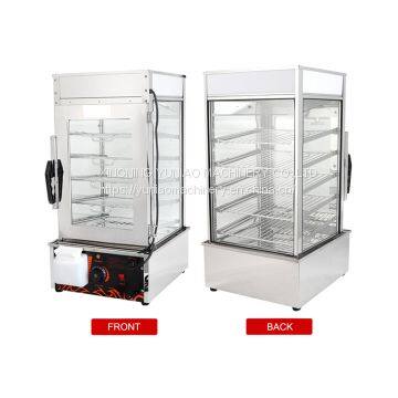 Stainless Steel With Glass Electric Steamer Steam Bun Heating Machine Fast Food Show Cabinet WT/8613824555378 photo-2