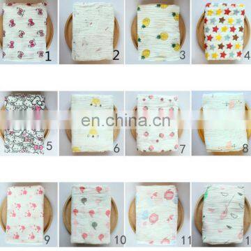 Muslin Cotton Blanket Unicorn Mermaid Dinosaur Lemon Baby Swaddle Cute Blankets 115*115cm Printed Flower photo-3