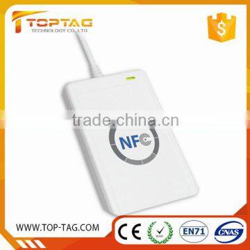 White 13.56MHz NFC RFID smart card reader ACR122 with USB interface