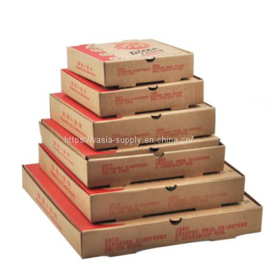 Wholesale price fast food chain art paper pizza box 12 inch biodegradable bulk for restaurant