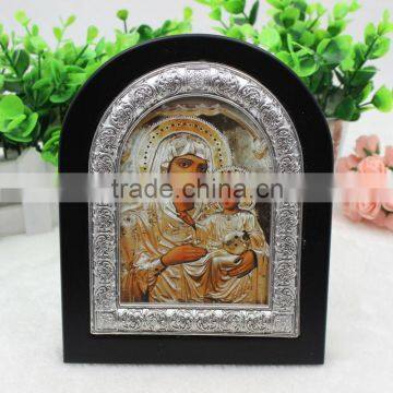 Virgin Mary of Jerusalem Wood Frame