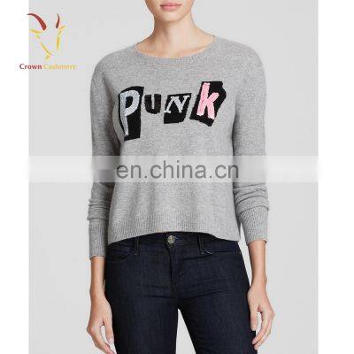 Fashion designs women's knitted cashmere jumper sweater female