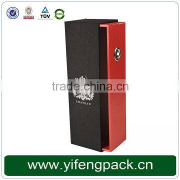 Elegant Customized Cardboard Wine Box/ Flip Top Paper Wine Box With Magnetic Catch/ Popular Paper Wine Bottle Box Supplier photo-2