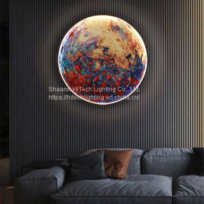 Earth Wall Lamp Design Planet Mural Lights Bedroom Decorative Led Wall Light Sconce Living Room Fresco Home Art Hallway Lighting photo-3