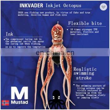 High Quality 60g-340g Soft Plastic Mustad Octopus Lure With Jigging Hook photo-3