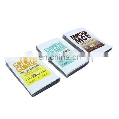 Custom printed 3 side sealing bags heat seal snack bar wrapper plastic bags