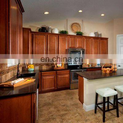 European furniture solid wood hanging kitchen cabinet model