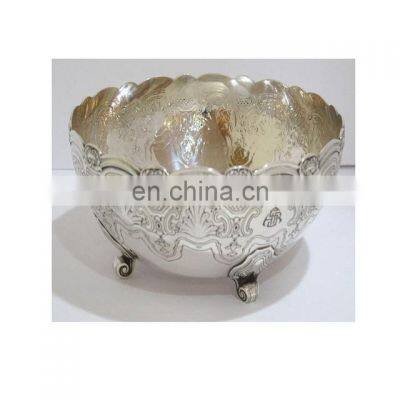 round 3 legs metal bowl