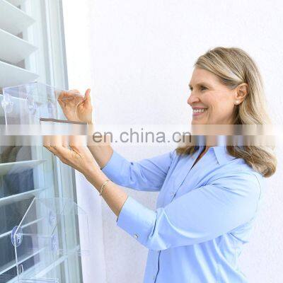 Wholesale Modern Style Strong 3 Suction Outdoors Window Acrylic Bird Feeders Outside