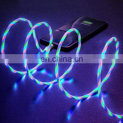 Wholesale Magnetic Fast Charging USB Cable Flowing Light Phone Accessories Data Cables photo-3