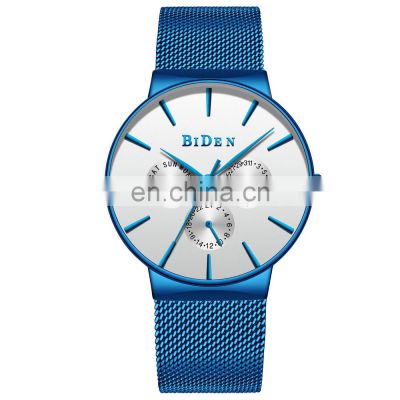 BIDEN 0047 Men's Fashion&Casual Watches Quartz Movement Stainless Steel Band Watches