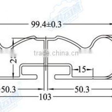 05426 Aluminum Alloy Truck Floor / Refrigerated Truck Body Flooring / Aluminum T Track Flooring for Truck Body Flooring