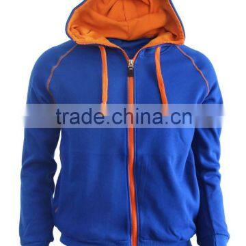 Two Color Zipper-up Hoodie / Custom Zipper-up Hoodie / Contrast Zipper up Hoodies