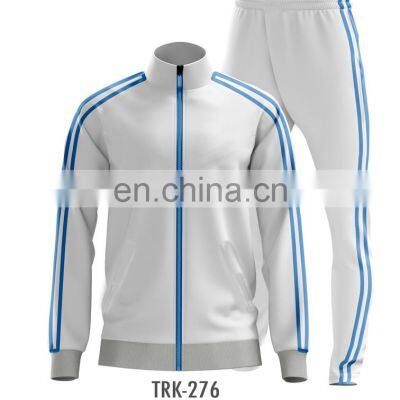 Men Casual Long Sleeve Full-zip Running Jogging Sports Red Strips Tracksuit Wholesale Training Gym