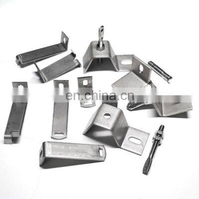 Custom Size Stainless Steel  L Type Bracket For Granite Marble Fixing Stone Cladding Clamps