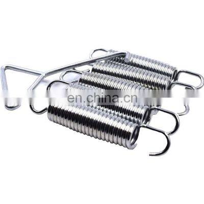 Heavy load long double hook stainless carbon steel extension spring for trampoline