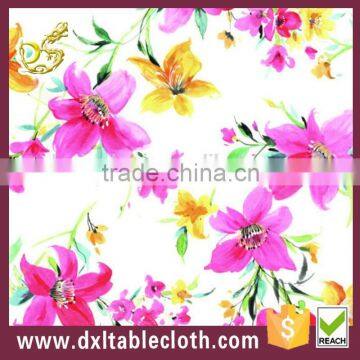 Flower new design home textile fancy table cloths picnic table