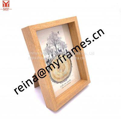 Cheap Price MDF High Quality Photo Frame Walnut Grain Deepen Photo Frame