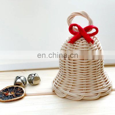 Wicker High Quality Rattan Bells Ornament, Christmas Bell Rattan DecorDecor Christmas Trees Kid Toy WHolesale