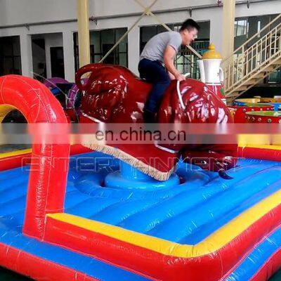 Famous Extreme Rides Outdoor Amusement Kids Inflatable Rodeo Bull Riding Bouncer photo-5