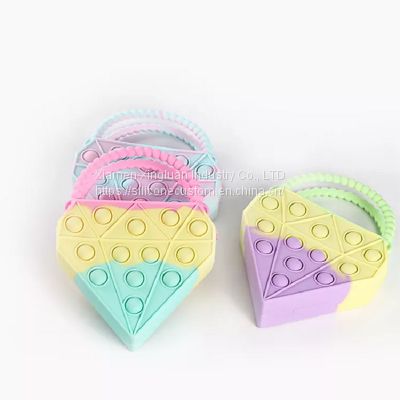 Children Pop It Handbag Silicone Push Pop Fidget Toy Coin Purse