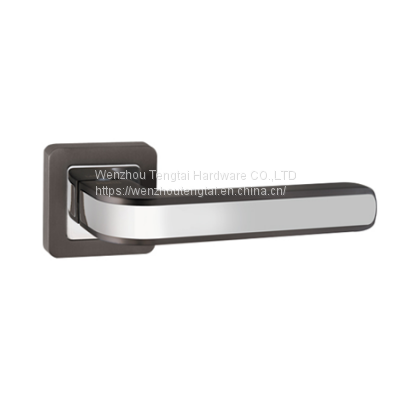 Internal External aluminum Door Handle for European Wooden Door Mortise Lock Hardware