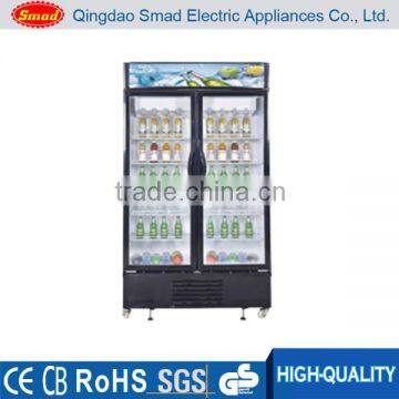 1000L Display Showcase Double Door Cooler with Lock