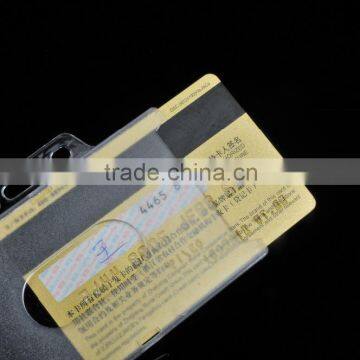 Hard Plastic Transparent Horizontal Clear id Badge Card Holder Cover Quality Choice photo-4